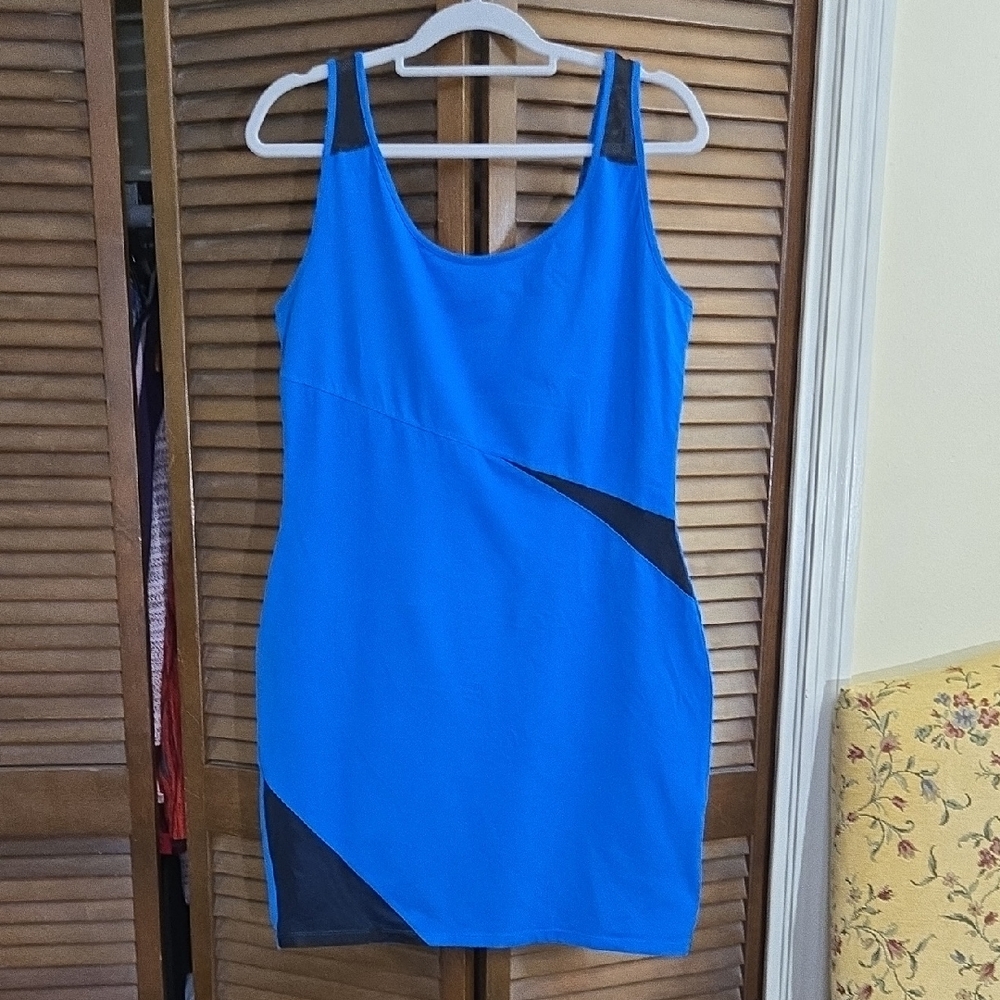 Rock & Republic Blue and Black Bodycon Mini Dress (Bin 12)